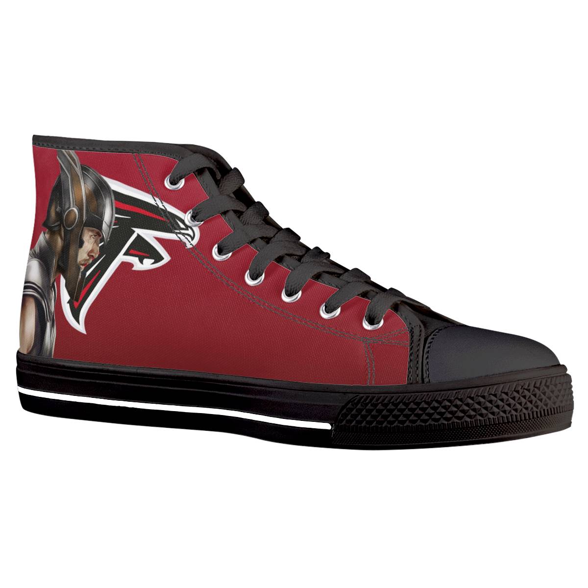Men's Atlanta Falcons High Top Canvas Sneakers 003